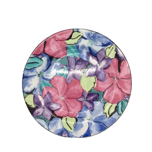 2 Vitromaster 7.75" Salad/Dessert Plates Stoneware 1993 Morning Glory Pattern - Picture 4 of 5